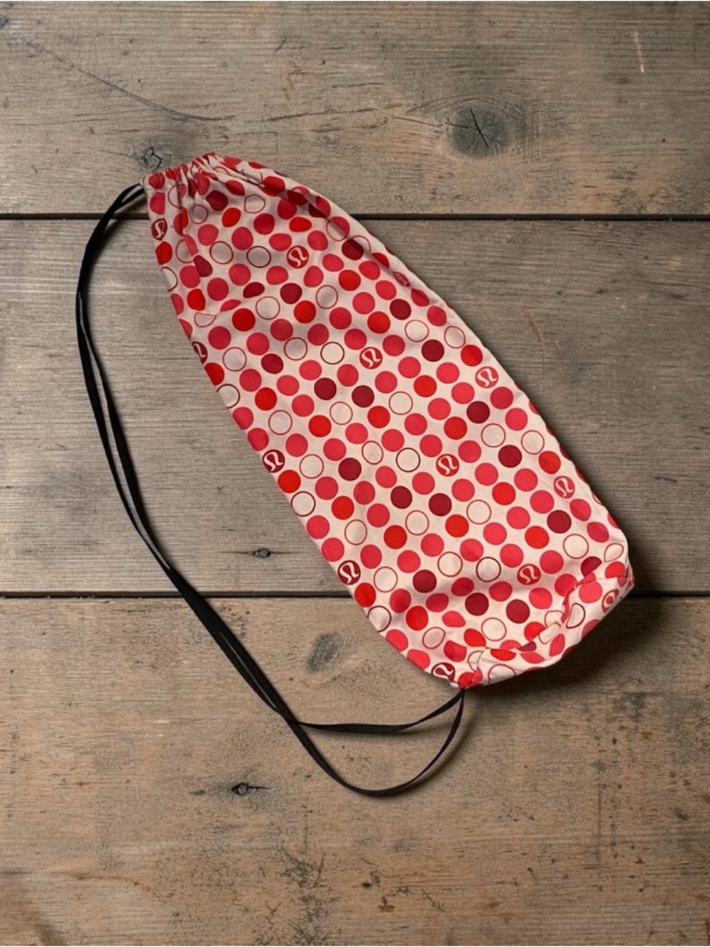Lululemon Yoga Mat Bag | Red Pink Polka Dot Logo Print | Rare